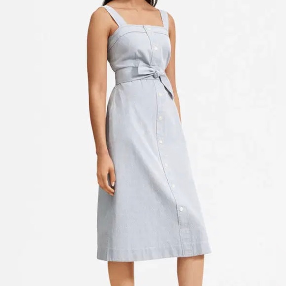 Oat New York Dresses & Skirts - Retail $115 OAT NEW YORK Womens Cotton Stripe Light Blue Cotton Dress